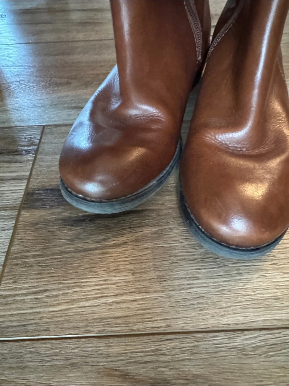 Aldo Tall Cognac Brown Leather Knee-High Riding Boots size 6.5